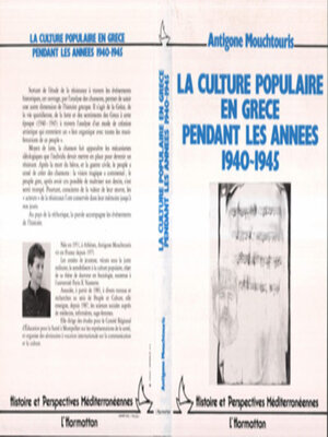 cover image of La culture populaire en Grèce pendant les années 1940-1945